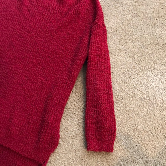 Chunky Soft Red Wine Sweater - Picture 6 of 9